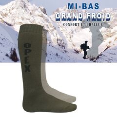 Зимові шкарпетки OPEX для  сильного холоду - олива, Розмір шкарпеток: 35/38