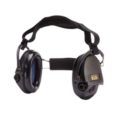 Активні навушники для стрільби Sordin Supreme Pro-X Black із заднім тримачем під шолом, Вибір кольору: Чорний