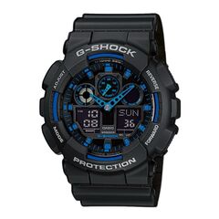 Годинник Casio G-SHOCK GA-100 - чорний/синій
