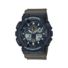 Часы Casio G-SHOCK GA-100TU - черный / олива