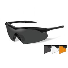 Тактичні окуляри Wiley X Vapor 2.5 / 3 лінзи - чорні, Вибір кольору: Black