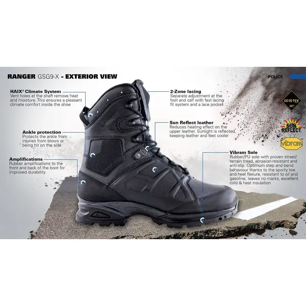 Берці Haix Rangers GSG9-X - чорні | Розмір 35, TD1275, Розмір взуття: 35, зображення 8