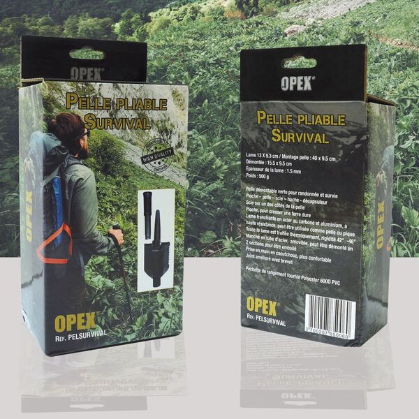 Складная лопатка для походов и выживания OPEX, TD1802, изображение 3