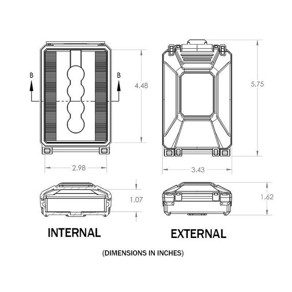 Захисний контейнер для батарейок CellVault-5M - олива, TD1848, Вибір кольору: Олива, зображення 2