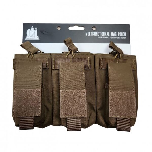 Подсумок для магазинов AK 47 / HK 416 с подсумками для гранат, TD2157, изображение 4 Подсумок для магазинов AK 47 / HK 416 с подсумками для гранат, TD2157, изображение 4