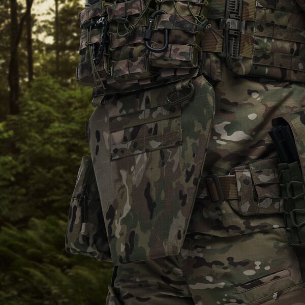 Противоосколочный фартук 2-го класса защиты (с баллистическим пакетом) - мультикам, TD2565, изображение 3