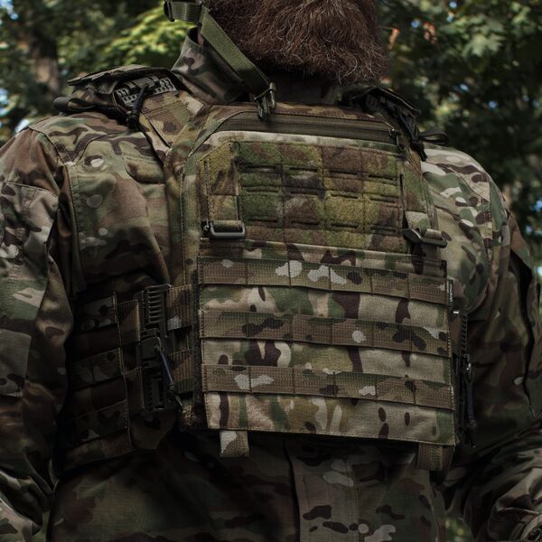 Плитоноска покращена (PRO) під бронеплити 25х30 см - мультикам, TD2544, Вибір кольору: Мультикам, зображення 6