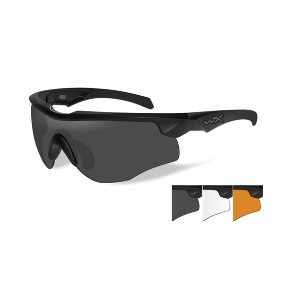 Тактичні окуляри Wiley X Rogue Comm / 3 лінзи - чорні