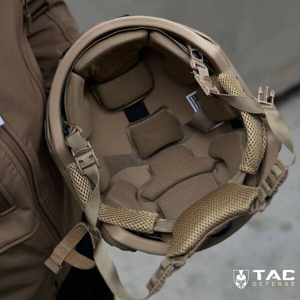 Шлем FAST LPSA High Cut NIJ IIIA (подвесная система Team Wendy) - койот, TD2464, Размер: L, изображение 9