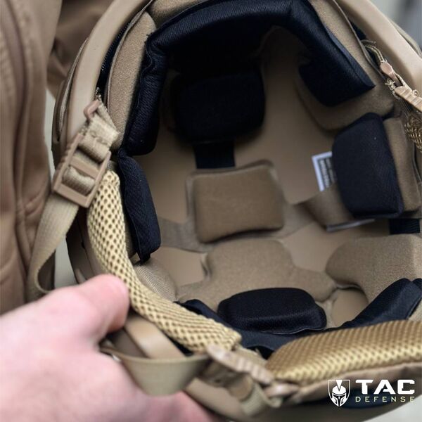 Шлем FAST LPSA High Cut NIJ IIIA (подвесная система Team Wendy) - койот, TD2464, Размер: L, изображение 11