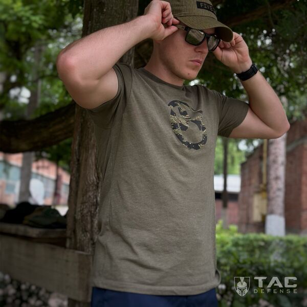 Футболка Magpul Tiger Stripe Icon Blend - олива, TD3119, Розмір: S, зображення 7 Футболка Magpul Tiger Stripe Icon Blend - олива, TD3119, Розмір: S, зображення 7