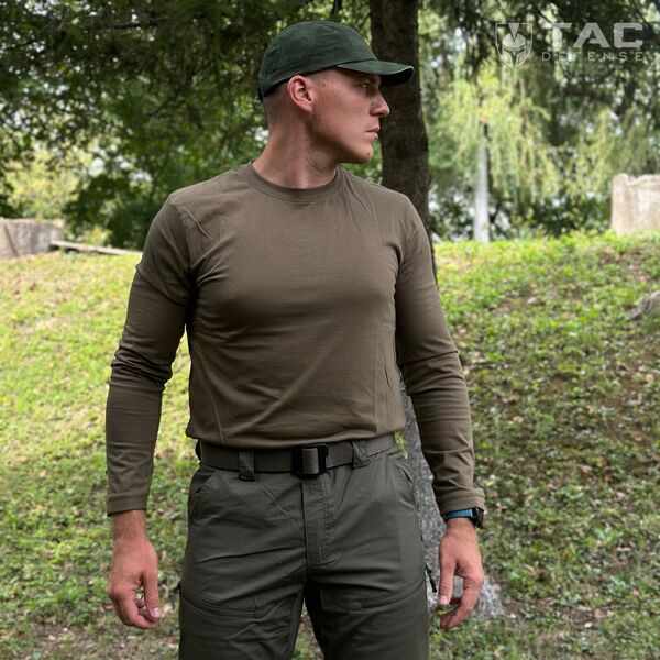 Футболка з довгим рукавом А10 Equipment® Strong - олива, TD2419, Колір: олива, Розмір: 2XL, зображення 3