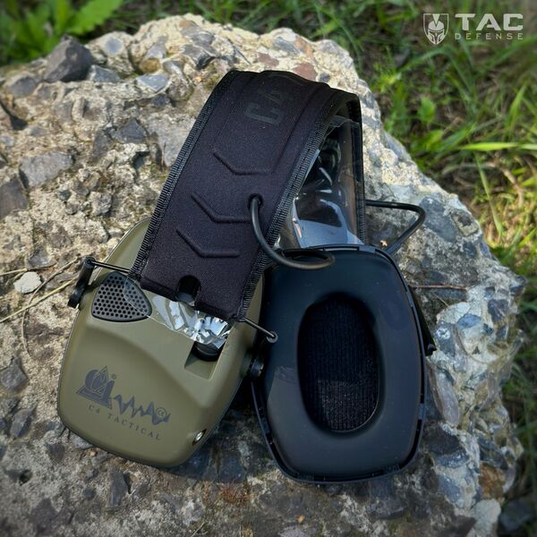 Активні навушники C4 Tactical (SNR=27dB Elec) - олива, TD3722, Колір: олива, зображення 5