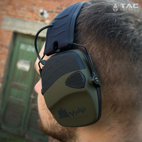 Активні навушники C4 Tactical (SNR=27dB Elec) - олива, TD3722, Колір: олива, зображення 10
