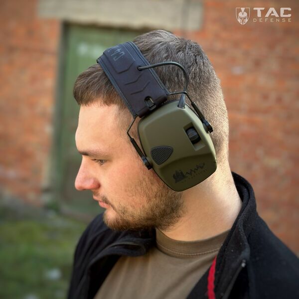 Активні навушники C4 Tactical (SNR=27dB Elec) - олива, TD3722, Колір: олива, зображення 14