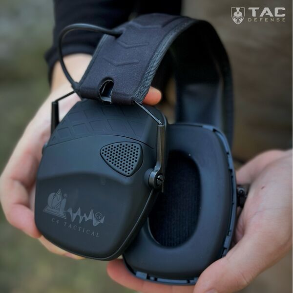Активні навушники C4 Tactical (SNR=27dB Elec) - чорні, TD3723, Колір: чорний, зображення 4