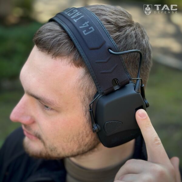 Активні навушники C4 Tactical (SNR=27dB Elec) - чорні, TD3723, Колір: чорний, зображення 10