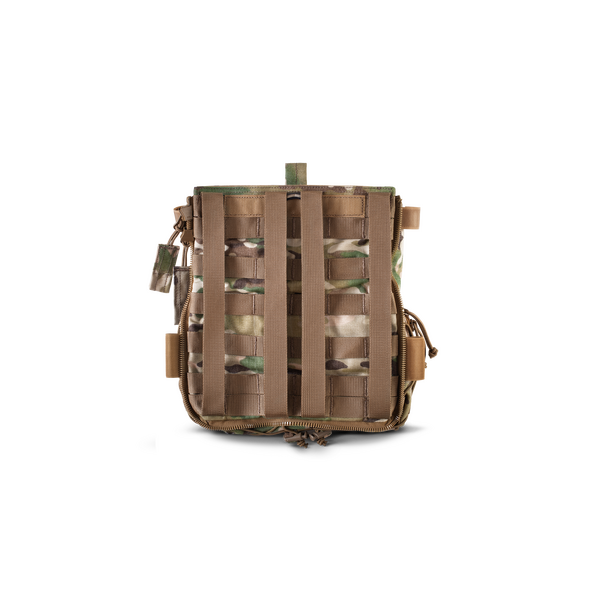 Штурмова панель задня під три гранати з утилітарним підсумком на плитоноску U-WIN AGILE Cordura 1000 - мультикам, зображення 2