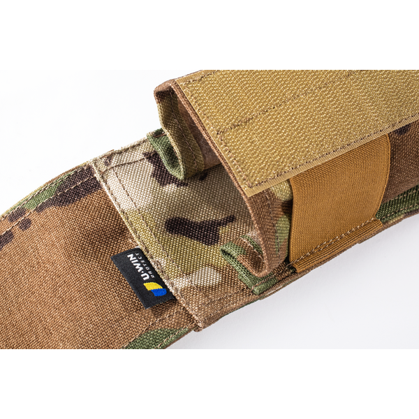 Подсумок под два магазина АК закрытый на липучке U-WIN Cordura 1000 - мультикам, изображение 5
