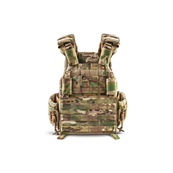 Плитоноска Plate Carrier U-WIN AGILE зі швидким скиданням 250х300 з камербандами Розміру 2 під балістичні пакети Cordura 1000 - мультикам, зображення 2