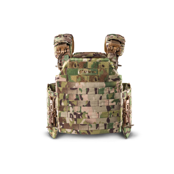 Плитоноска Plate Carrier U-WIN PRO с быстрым сбросом 250х300 с камербандами Размера 2 под баллистические пакеты Cordura 1000 - мультикам, изображение 2 Плитоноска Plate Carrier U-WIN PRO с быстрым сбросом 250х300 с камербандами Размера 2 под баллистические пакеты Cordura 1000 - мультикам, изображение 2