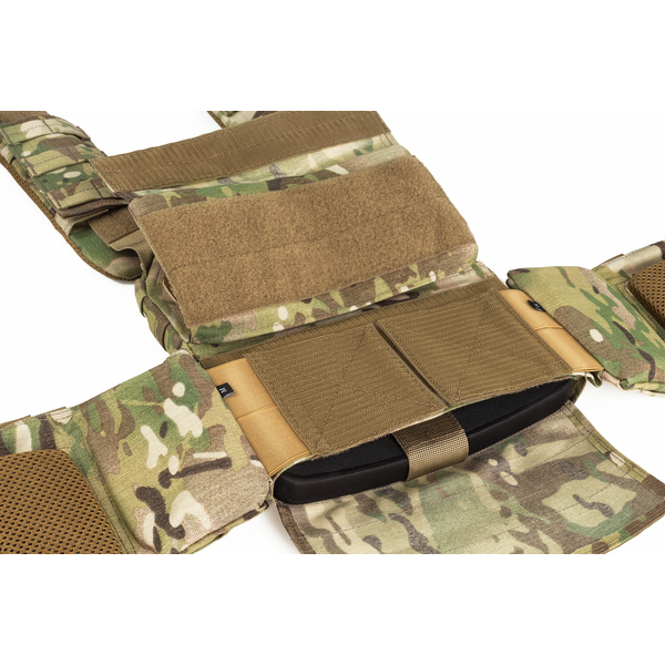 Плитоноска Plate Carrier U-WIN PRO с быстрым сбросом 250х300 с камербандами Размера 2 под баллистические пакеты Cordura 1000 - мультикам, изображение 7 Плитоноска Plate Carrier U-WIN PRO с быстрым сбросом 250х300 с камербандами Размера 2 под баллистические пакеты Cordura 1000 - мультикам, изображение 7