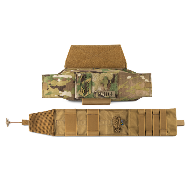 Горизонтальний тунельний аптечний підсумок рол з можливістю встановлення балістичного захисту U-WIN PRO Cordura 1000 - мультикам, зображення 5 Горизонтальний тунельний аптечний підсумок рол з можливістю встановлення балістичного захисту U-WIN PRO Cordura 1000 - мультикам, зображення 5