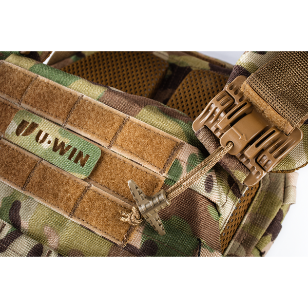 Плитоноска Plate Carrier U-WIN PRO с быстрым сбросом 250х300 с камербандами Размера 2 под баллистические пакеты Cordura 1000 - мультикам, изображение 5 Плитоноска Plate Carrier U-WIN PRO с быстрым сбросом 250х300 с камербандами Размера 2 под баллистические пакеты Cordura 1000 - мультикам, изображение 5