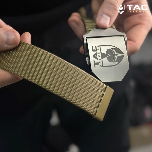 Ремень TAC-DEF с металлической пряжкой - койот, TD2348, изображение 5