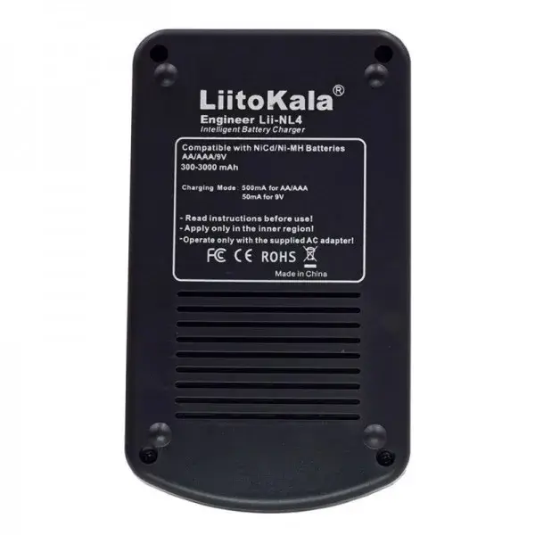 Зарядний пристрій для акумуляторів AA, AAA LiitoKala NL4 (Lii-NL4), зображення 4