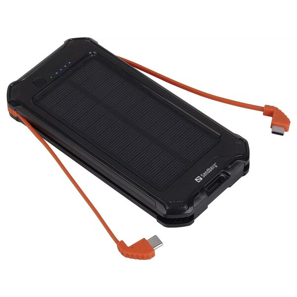 Павербанк Sandberg 3 in 1 Solar 10000 mAh (PB + ліхтарик + solar), зображення 3