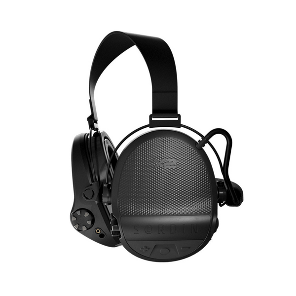 Активные наушники Sordin Supreme X2 Bluetooth Neckband с задним держателем под шлем - черные, Цвет: Чорний