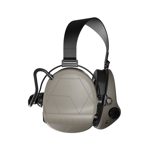 Активные наушники Sordin Supreme T2 Neckband с задним держателем под шлем - койот, Цвет: Койот, изображение 2