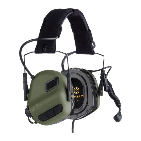 Активные защитные наушники с гарнитурой Earmor M32 PLUS - олива, Цвет: Олива