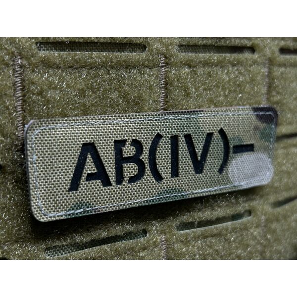 Патч Abrams Група Крові АB (IV) – Black - мультикам, зображення 3