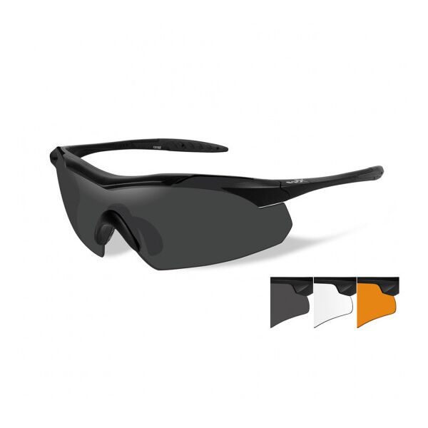Тактические очки Wiley X Vapor 2.5/3 линзы - черные, TD531, Цвет товара: Black