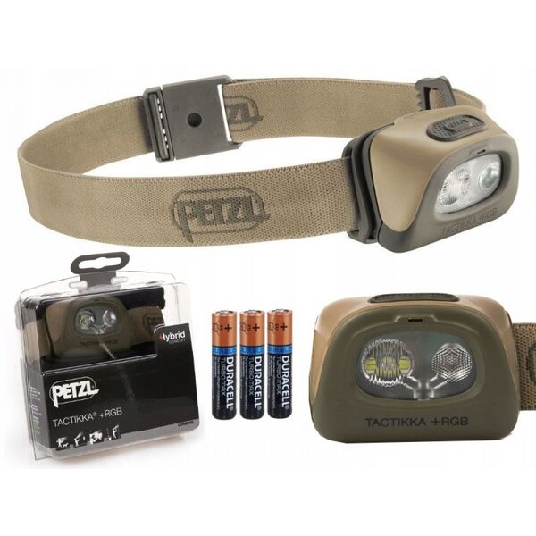 Ліхтар налобний Tactikka PETZL 4-кольорове світло + RGB (350 люменів) - койот, TD385, зображення 7 Ліхтар налобний Tactikka PETZL 4-кольорове світло + RGB (350 люменів) - койот, TD385, зображення 7