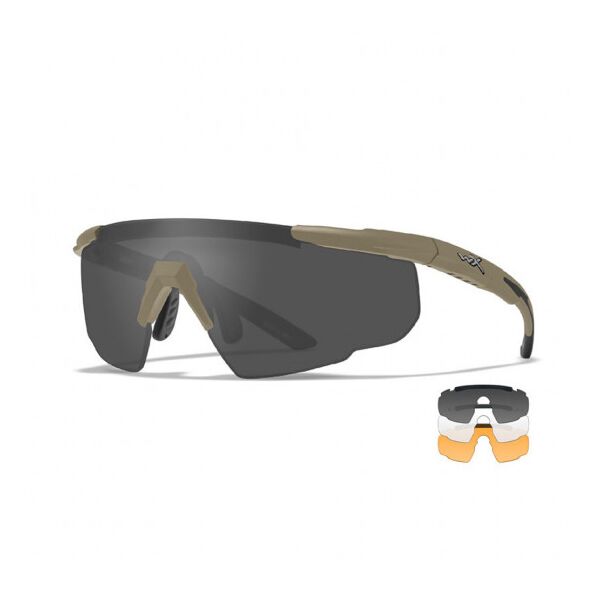Тактичні окуляри Wiley X Saber Advanced / 3 лінзи - койот, Вибір кольору: Tan