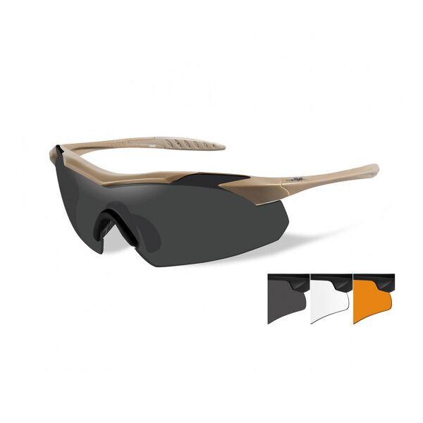 Тактичні окуляри Wiley X Vapor 2.5 / 3 лінзи - койот, TD530, Вибір кольору: Tan