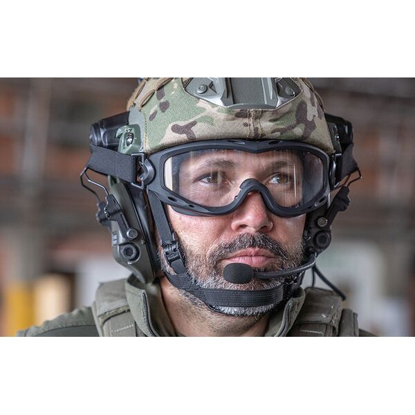 Защитная баллистическая маска Wiley X Spear Smoke 3 Lenses - черная, TD480, Цвет товара: Black, изображение 6