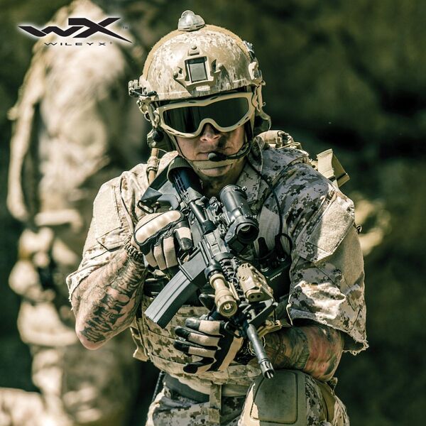 Защитная баллистическая маска Wiley X Spear Smoke 3 Lenses - черная, TD480, Цвет товара: Black, изображение 7