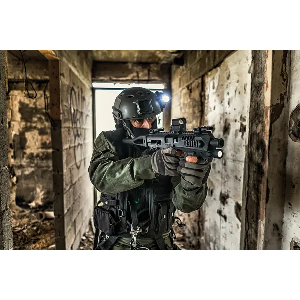 Комплект CAA Micro Roni génération 4 конверсійний тактичний для Glock 17/19/19X/22/23/31/32 покоління 3, 4 і 5, чорний, TD342, зображення 4 Комплект CAA Micro Roni génération 4 конверсійний тактичний для Glock 17/19/19X/22/23/31/32 покоління 3, 4 і 5, чорний, TD342, зображення 4