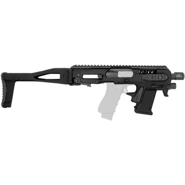 Комплект CAA Micro Roni génération 4x конверсійний тактичний для Glock 17/19/19X/22/23/31/32/45 покоління 3, 4 і 5, чорний, TD345, зображення 2 Комплект CAA Micro Roni génération 4x конверсійний тактичний для Glock 17/19/19X/22/23/31/32/45 покоління 3, 4 і 5, чорний, TD345, зображення 2