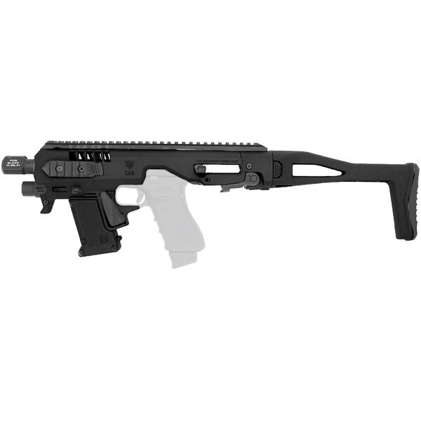 Комплект CAA Micro Roni génération 4x конверсійний тактичний для Glock 17/19/19X/22/23/31/32/45 покоління 3, 4 і 5, чорний, TD345