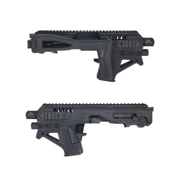 Комплект CAA Micro Roni génération 4 конверсійний тактичний для Glock 17/19/19X/22/23/31/32 покоління 3, 4 і 5, чорний, TD342, зображення 3 Комплект CAA Micro Roni génération 4 конверсійний тактичний для Glock 17/19/19X/22/23/31/32 покоління 3, 4 і 5, чорний, TD342, зображення 3
